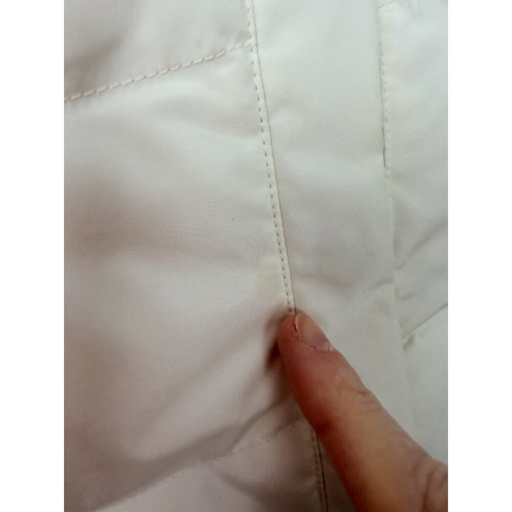 Lands’ End Ivory Down Filled Puffer Vest Women's Size S 6-8 Quilted - Picture 8 of 9